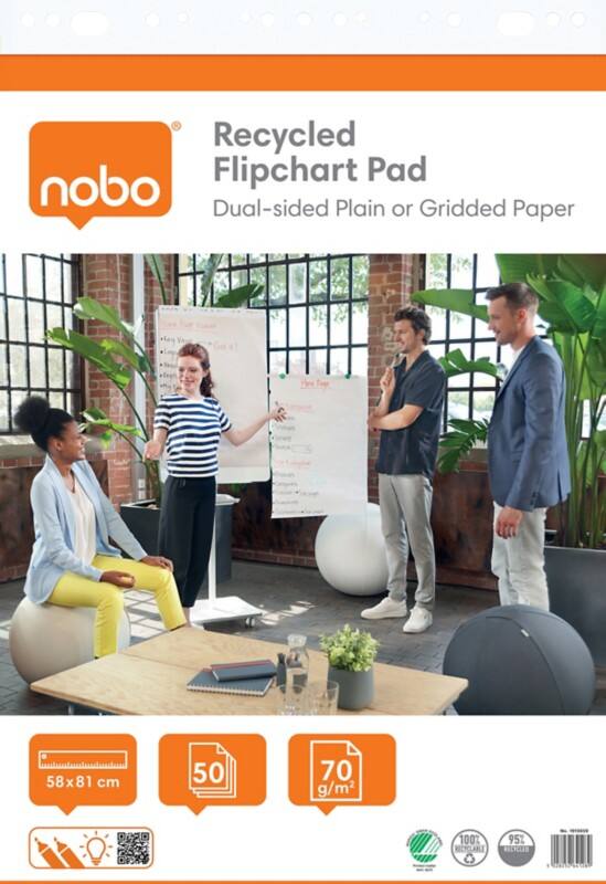 Nobo Flipchart-Papier Blanko, Kariert 58 x 81 cm 50 70 g/m² 50 Blatt