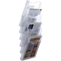 Archivo 2000 DIN A4 hoch Prospektständer Wandmontiert Transparent 6126 CS TP 23,5 x 19 x 68,5 cm