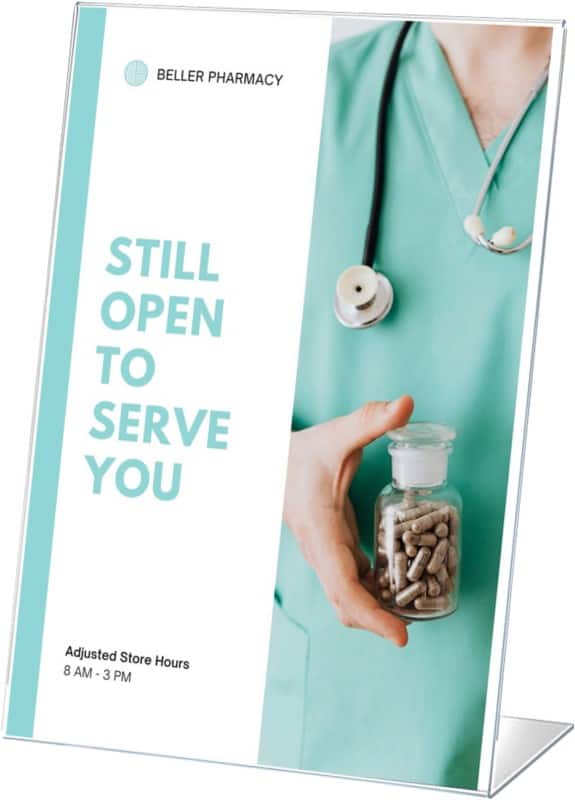 Archivo 2000 Tischaufsteller A4 L-Form 21 (B) x 7 (T) x 29 (H) cm Transparent