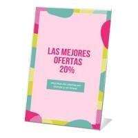 Archivo 2000 Tischaufsteller A8 L-Form 5,5 (B) x 3 (T) x 7,5 (H) cm Transparent