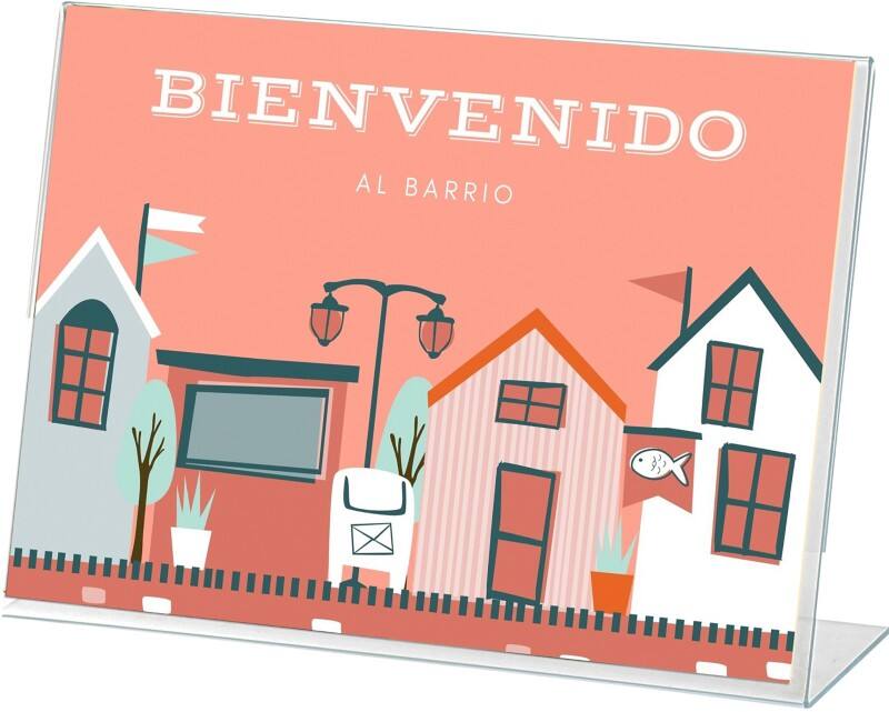 Archivo 2000 Tischaufsteller A4 quer L-Form 30 (B) x 6,5 (T) x 20,5 (H) cm Transparent