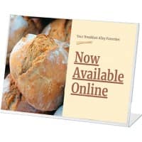 Archivo 2000 Tischaufsteller A5 quer L-Form 21 (B) x 5 (T) x 15 (H) cm Transparent