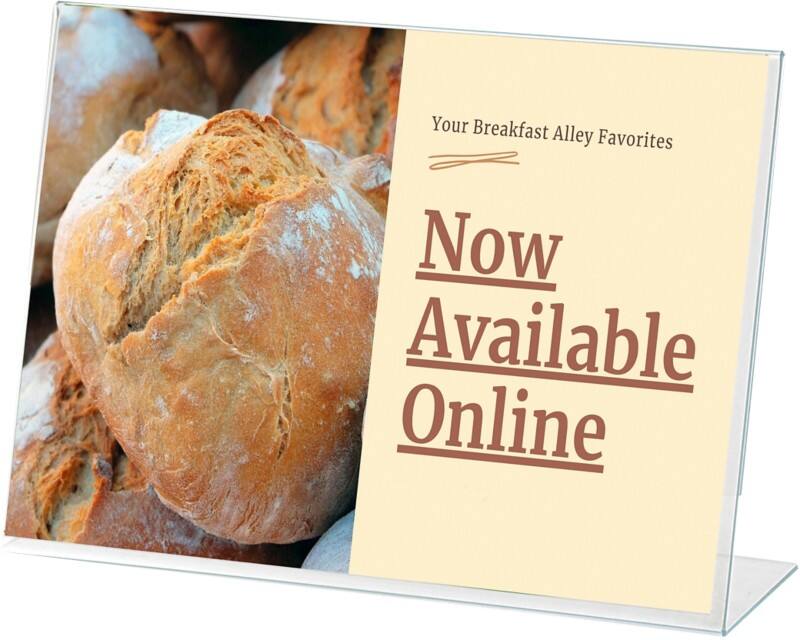 Archivo 2000 Tischaufsteller A6 quer L-Form 15 (B) x 3,5 (T) x 10,5 (H) cm Transparent