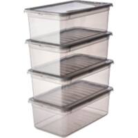 keeeper Kunststoff Aufbewahrungsbox 5,6 L Mit Deckel Grau 19,5 x 33 x 22 cm