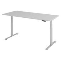 VLXK65 Elektrisch Höhenverstellbar Sitz-Stehschreibtisch Grau C-Fuß 1.800 (B) x 800 (T) x 1.295 (H) mm Spanplatte, Stahl