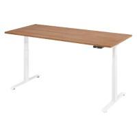 VLXK65 Elektrisch Höhenverstellbar Sitz-Stehschreibtisch Walnuss C-Fuß 1.800 (B) x 800 (T) x 1.295 (H) mm Spanplatte, Stahl