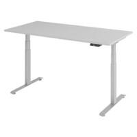 Elektrisch Höhenverstellbar Sitz-Stehschreibtisch Holz, Metall Silber T-Fuß 1.600 x 800 x 1.295 mm