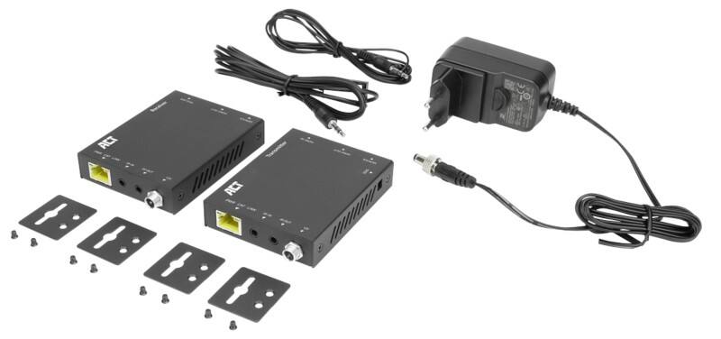 ACT HDMI-Extender HDMI-Buchse RJ45 (8P8C) Buchse Schwarz