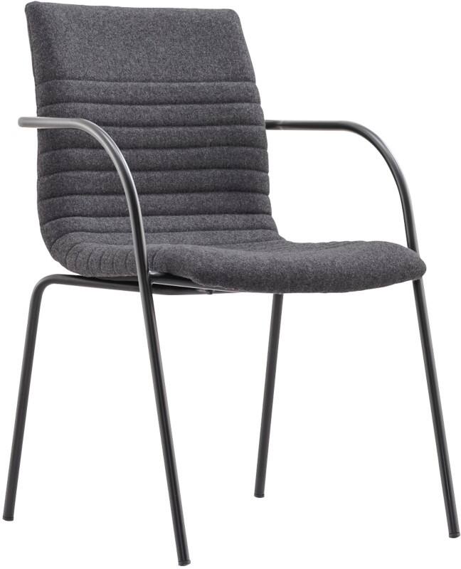 Schaffenburg Serie 140 Bürostuhl Stoff Feste Armlehne Grau 120 kg ATC4-140-GF-BB 550 x 643 x 852 mm