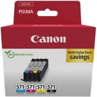 Canon 571 Original Tintenpatrone Schwarz, Cyan, Magenta, Gelb 4er-Pack