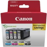 Canon 1500 Original Tintenpatrone Schwarz, Cyan, Magenta, Gelb 4er-Pack