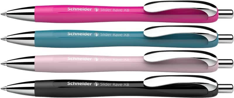 Schneider Slider Rave 3+1 Kugelschreiber Extra Breit 4 Stück