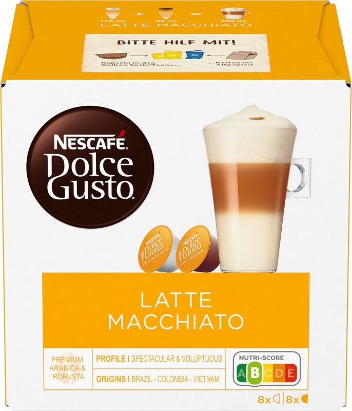 NESCAFÉ Dolce Gusto Kaffeekapseln Latte Macchiato 16 Stück à 11.45 g