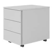 Rollcontainer Grau 3 Schubladen 395 x 548 x 510 mm