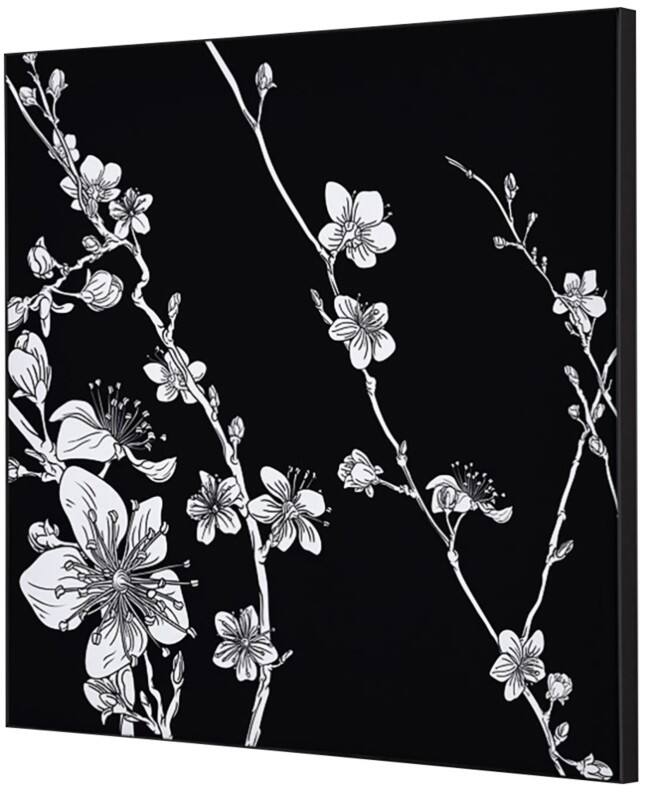 SHOWDOWN Textile Wanddekoration Japanische Kirschblüte Mehrfarbig Aluminium