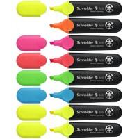 Schneider Job Textmarker Farbig sortiert Recycelt 90% 8 Stück
