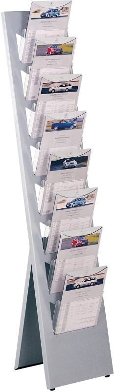 Kerkmann A4 Prospektständer Silber 41635814 320 (B) x 420 (T) x 1.320 (H) mm