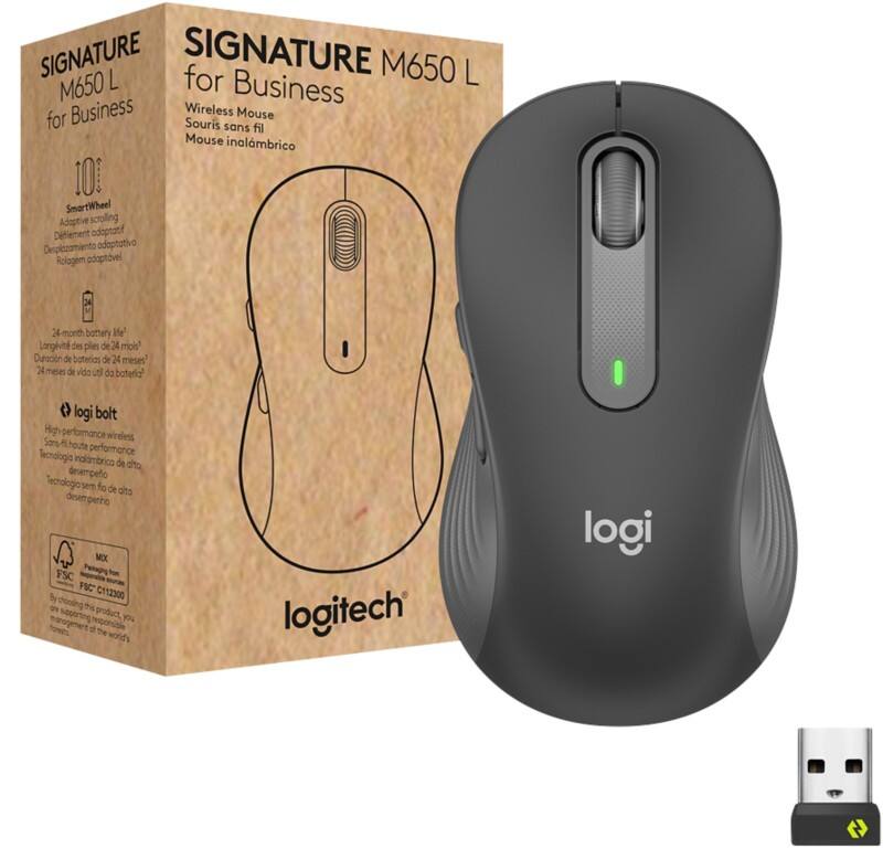 Logitech M650 Maus Kabellos Grau