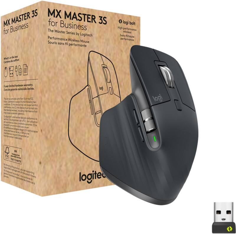 Logitech Kabellose Maus MX Master 3s Grau