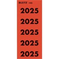 Leitz Selbstklebende Jahresetiketten 2025 Rot 60 x 25,5 mm 100 Stück