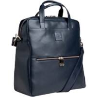 Exacompta Exactive Laptop-Rucksack 14 " 33 x 16 x 35 cm Leder Marineblau