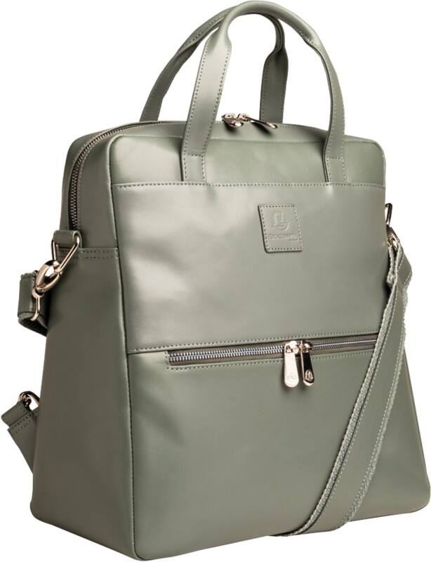 Exacompta Exactive Laptop-Rucksack 14 " 33 x 16 x 35 cm Leder Grau
