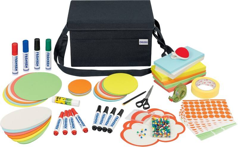 FRANKEN Moderation-Zubehör Kit UMTT Tragbare Tasche 35.5 x 23 cm Stoff Grau 2580 Teile