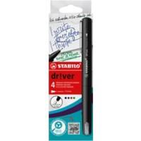 STABILO dr!ver Fineliner 0,4 mm Nadelspitze Farbig sortiert EO1088/4-01 4 Stück