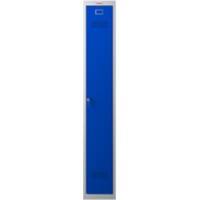 Phoenix Personalschrank Stahl Schließfach 1 Tür Schlüsselschloss 300 x 500 x 1.830 mm Blau, Grau