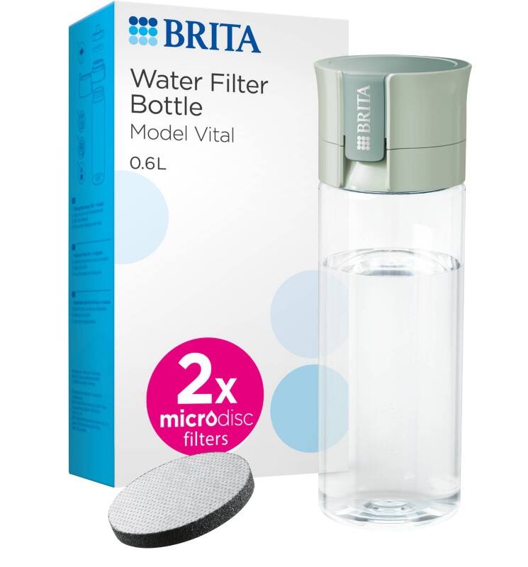 BRITA Vital Wasserfilterflasche Hellgrün 0,6 L
