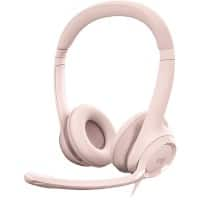 Logitech Headset Kopfbügel mit Mikrofon Stereo H390 Rosa