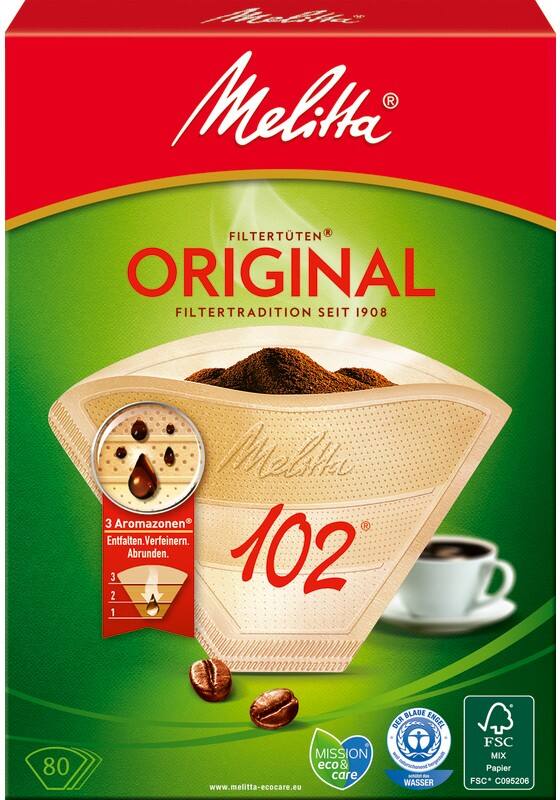 Melitta ORIGINAL 102 Kaffeefilter Braun 80 Stück