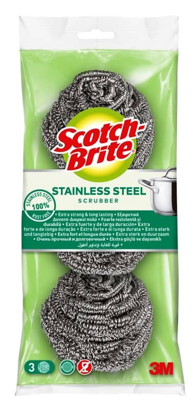 Scotch-Brite Edelstahl-Spirale 17,6 x 10,7 x 22,5 cm Silber 3er-Pack