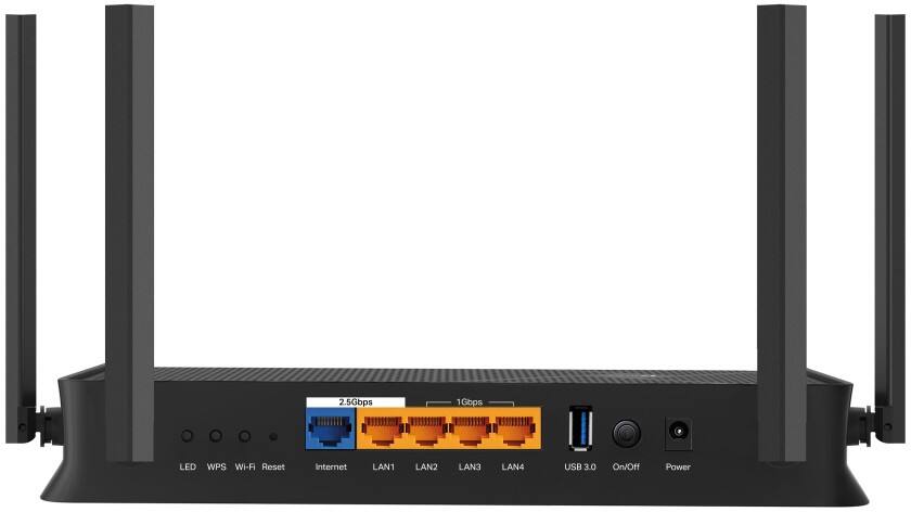 TP-LINK Archer BE230 Router 1x 2,5 Gbps WAN Port 1 x 2,5 Gbps LAN Port, 3 x 1 Gbps LAN Ports