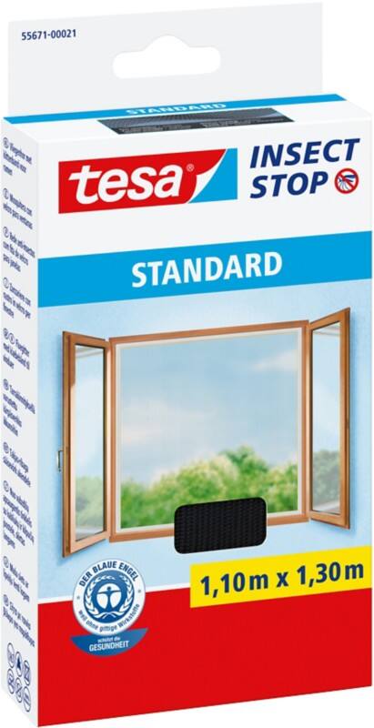 tesa Standard Fliegengitter 1.100 x 1.300 mm Anthrazit