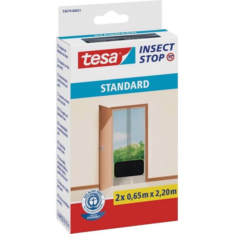 tesa Standard Fliegengitter 650 x 2.200 mm Anthrazit