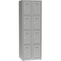 Metall Schließfach 8 Türen Schlüsselschloss 600 x 500 x 1.800 mm Grau