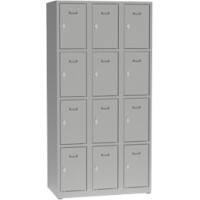 Metall Schließfach 12 Türen Schlüsselschloss 900 x 500 x 1.800 mm Grau