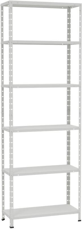 Aufbewahrungsregal Metall 700 x 300 x 2.050 mm Weiß