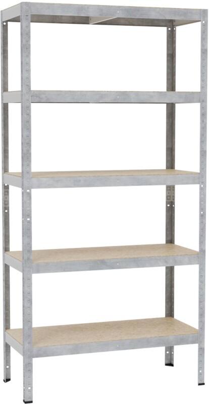 Aufbewahrungsregal Metall 900 x 400 x 1.800 mm Grau