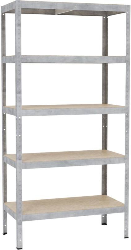 Aufbewahrungsregal Metall 900 x 450 x 1.800 mm Grau