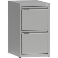 Metall Aktenschrank 2 Schübe 405 x 623 x 704 mm Grau  