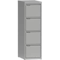 Metall Aktenschrank 4 Schübe 405 x 623 x 1.320 mm Grau  