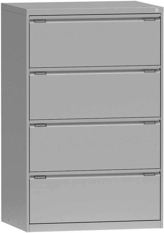 Metall Aktenschrank 4 Schübe 840 x 623 x 1.320 mm Grau  