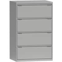 Metall Aktenschrank 4 Schübe 840 x 623 x 1.320 mm Grau  