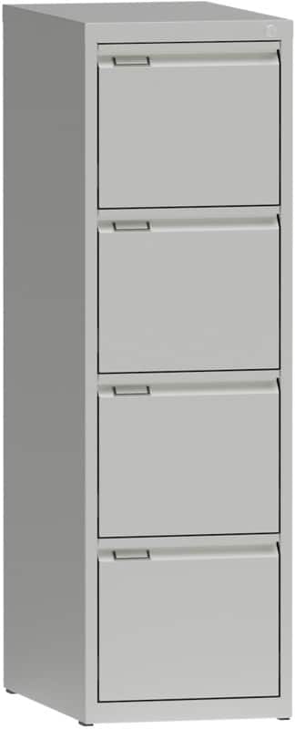 Metall Aktenschrank 4 Schübe 405 x 623 x 1.320 mm Weiß  