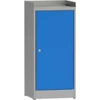 Universal Aufbewahrungsschrank Metall 4 Fachböden Abschließbar 950 x 400 x 1.950 mm Blau, Grau