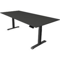 Kerkmann Elektronisch Höhenverstellbar Sitz-Stehschreibtisch Anthrazit T-Fuß 2.250 (B) x 1.000 (T) x 1.290 (H) mm Metall, Holz