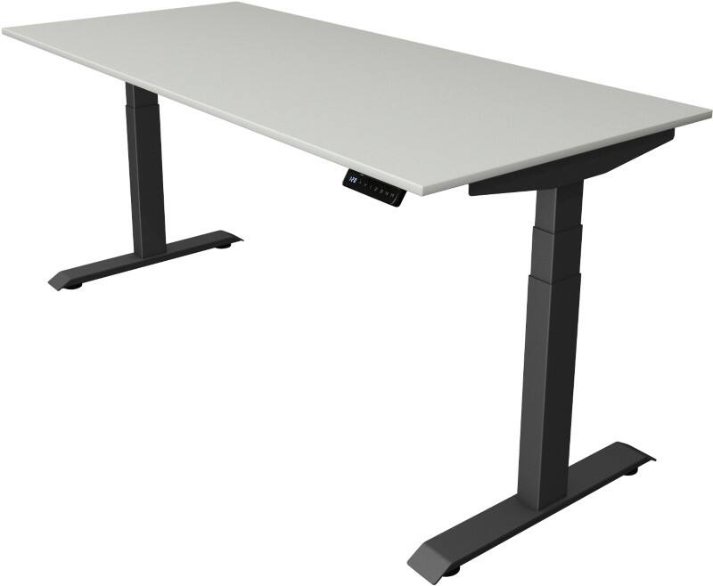 Kerkmann Elektronisch Höhenverstellbar Sitz-Stehschreibtisch Hellgrau T-Fuß 1.800 (B) x 800 (T) x 1.290 (H) mm Metall, Holz