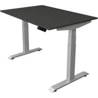 Kerkmann Elektronisch Höhenverstellbar Sitz-Stehschreibtisch Anthrazit T-Fuß 1.200 (B) x 800 (T) x 1.290 (H) mm Metall, Holz